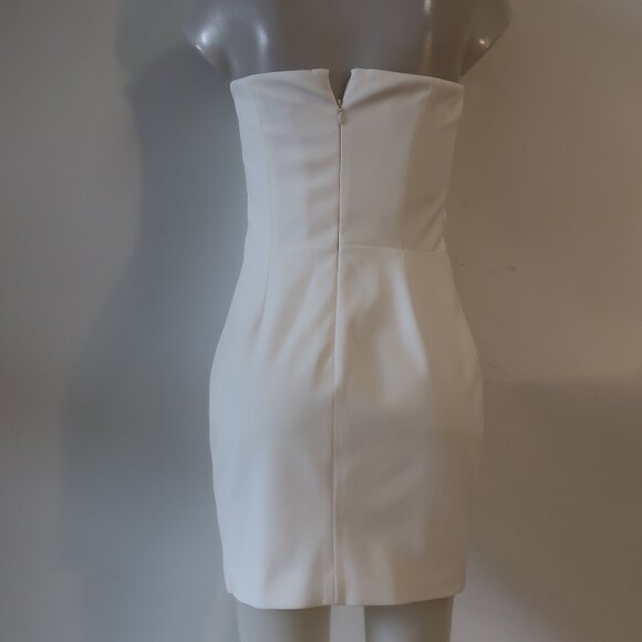 NWT Women Generation Love White Rhinestone Joelle Crystal Strapless Dress 8 - Picture 14 of 15